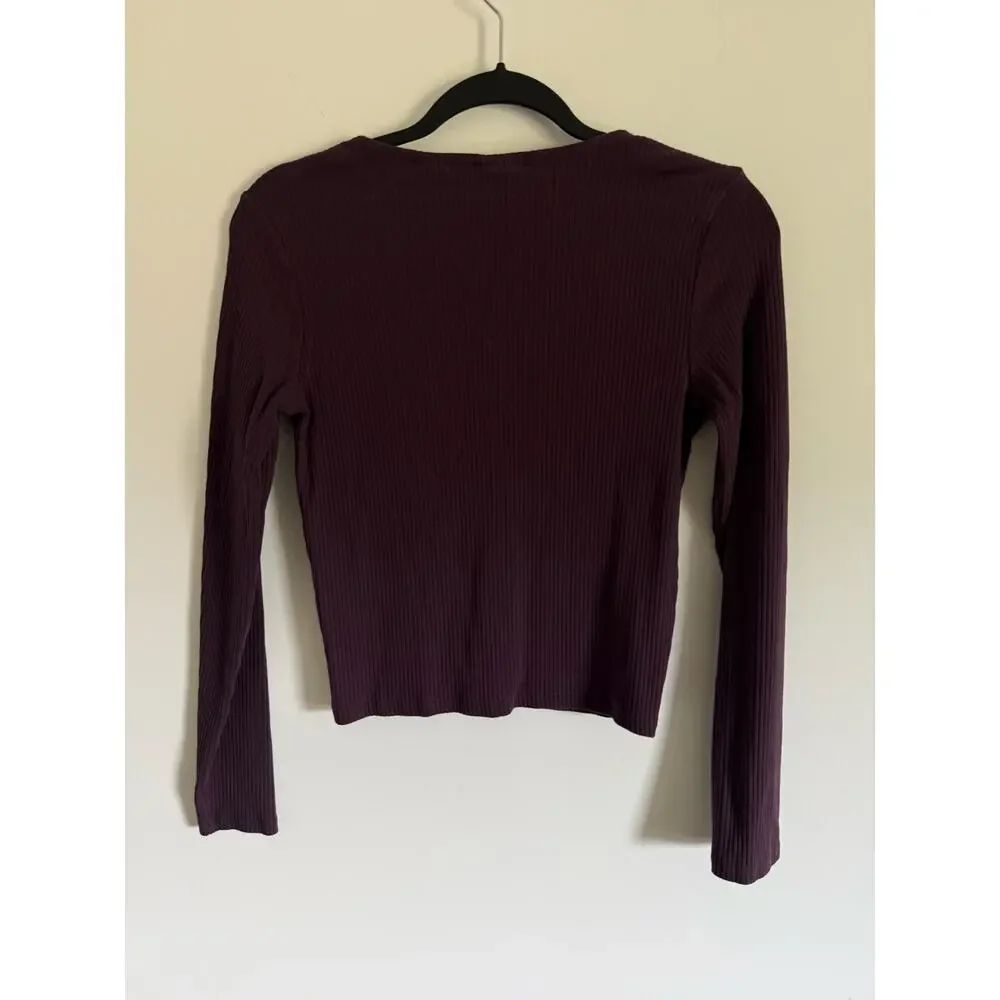 $35 Levi’s Muse Long Sleeve Cardigan Tee - Purple - Small - Picture 8 of 9